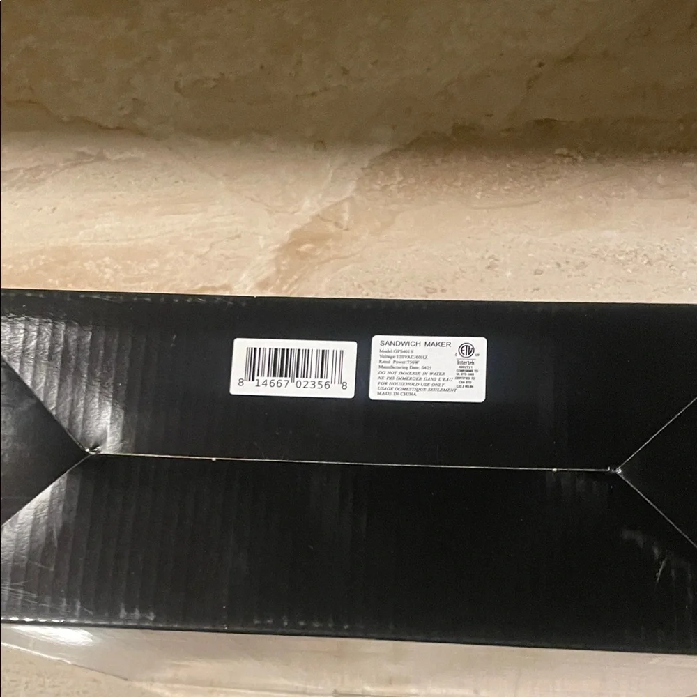 Ovente Black Electric Sandwich Maker